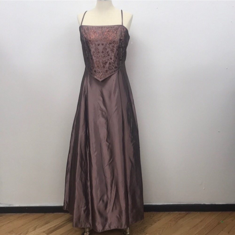 Vintage Made in USA Aspeed Mauve-Brown Fairy Goth Maxi Dress